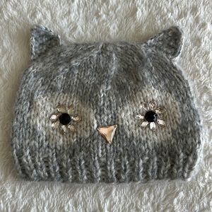 San Diego Hat Company gray owl hat kids 4-6 years girls winter hat jeweled cute